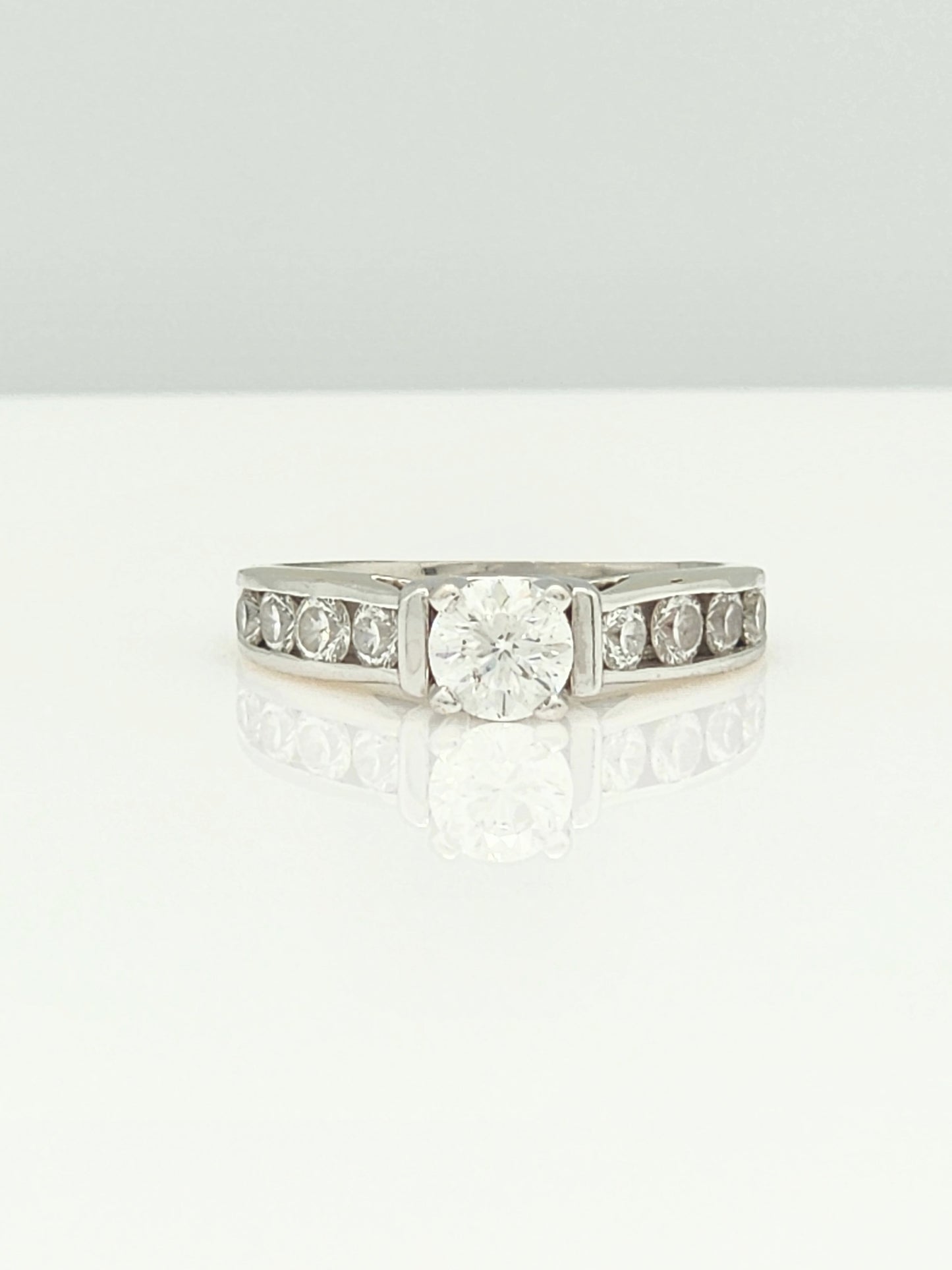 CELEBRATION 1.49 Total Carat Diamond Engagement Ring in 18K White Gold