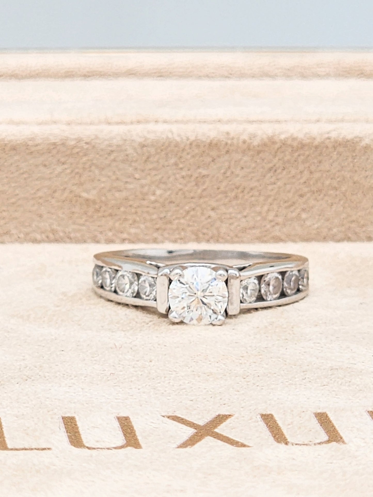 CELEBRATION 1.49 Total Carat Diamond Engagement Ring in 18K White Gold