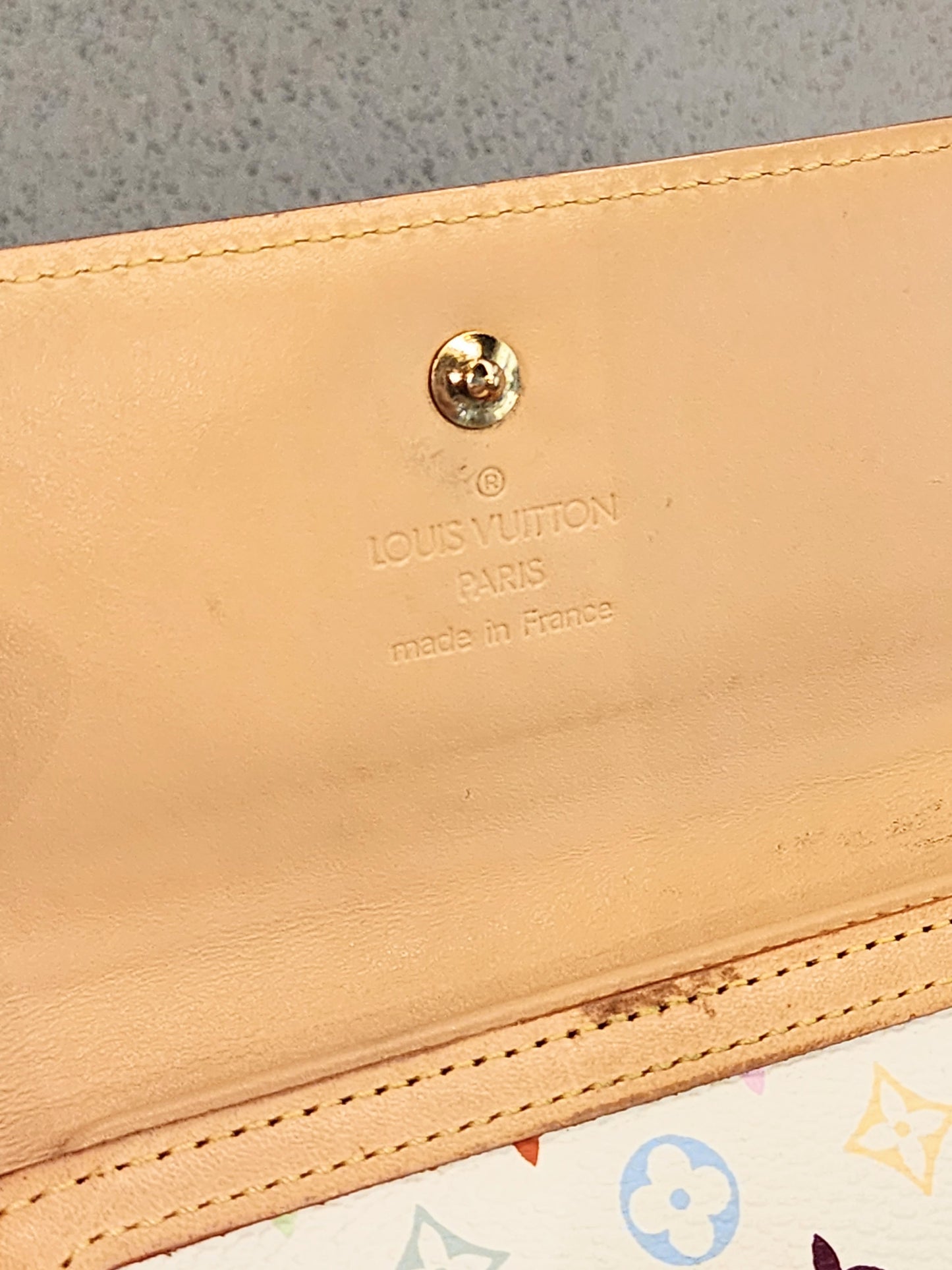 LOUIS VUITTON Monogram White Multicolor Porte-Monnaie Wallet