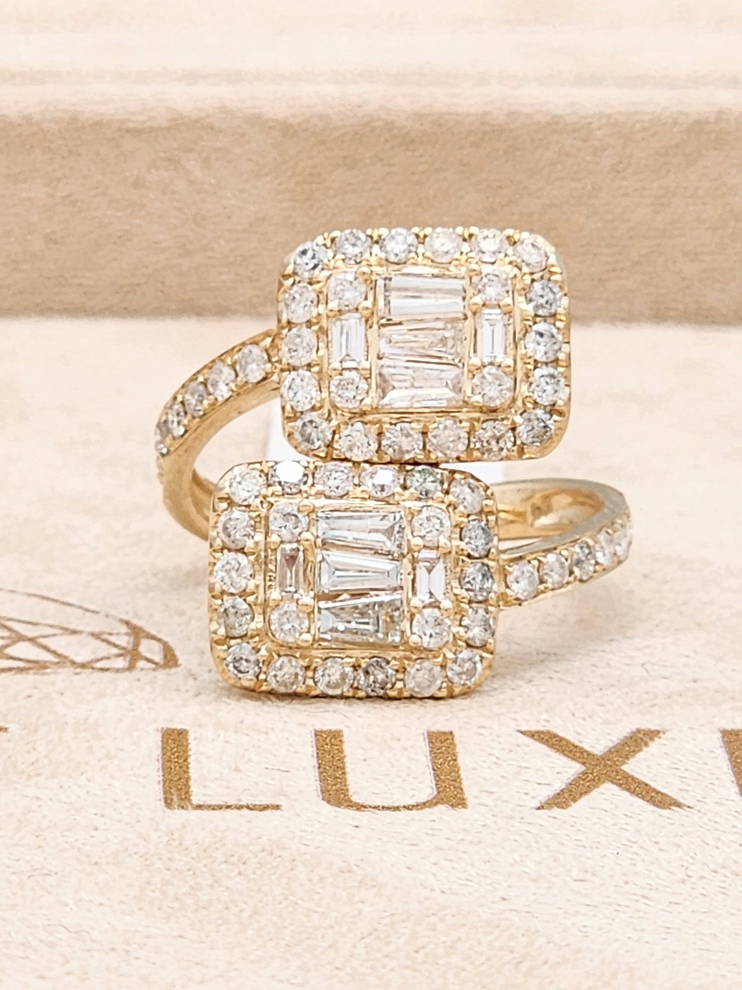 1.70 Carat Diamond BYPASS RING in 14KYG!!!