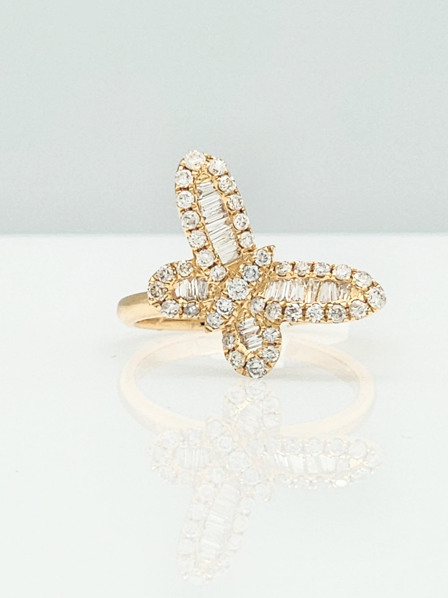 .75 Carat Diamond BUTTERFLY Ring in 14KYG!!