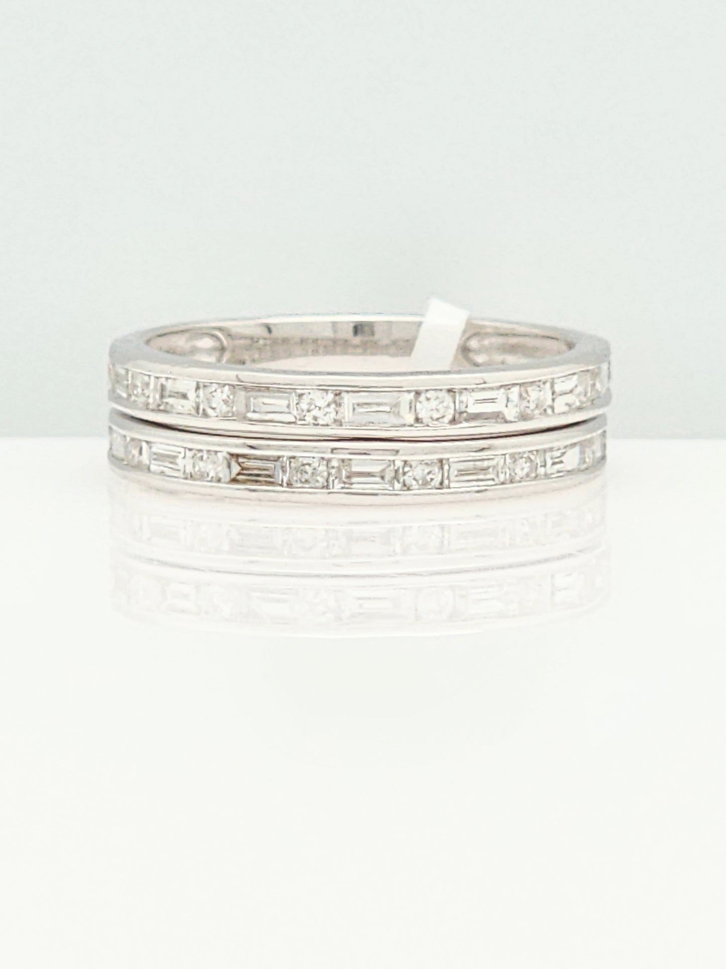 0.66 Carat Stackable Diamond Band Set in 14KWG ~ Size 7