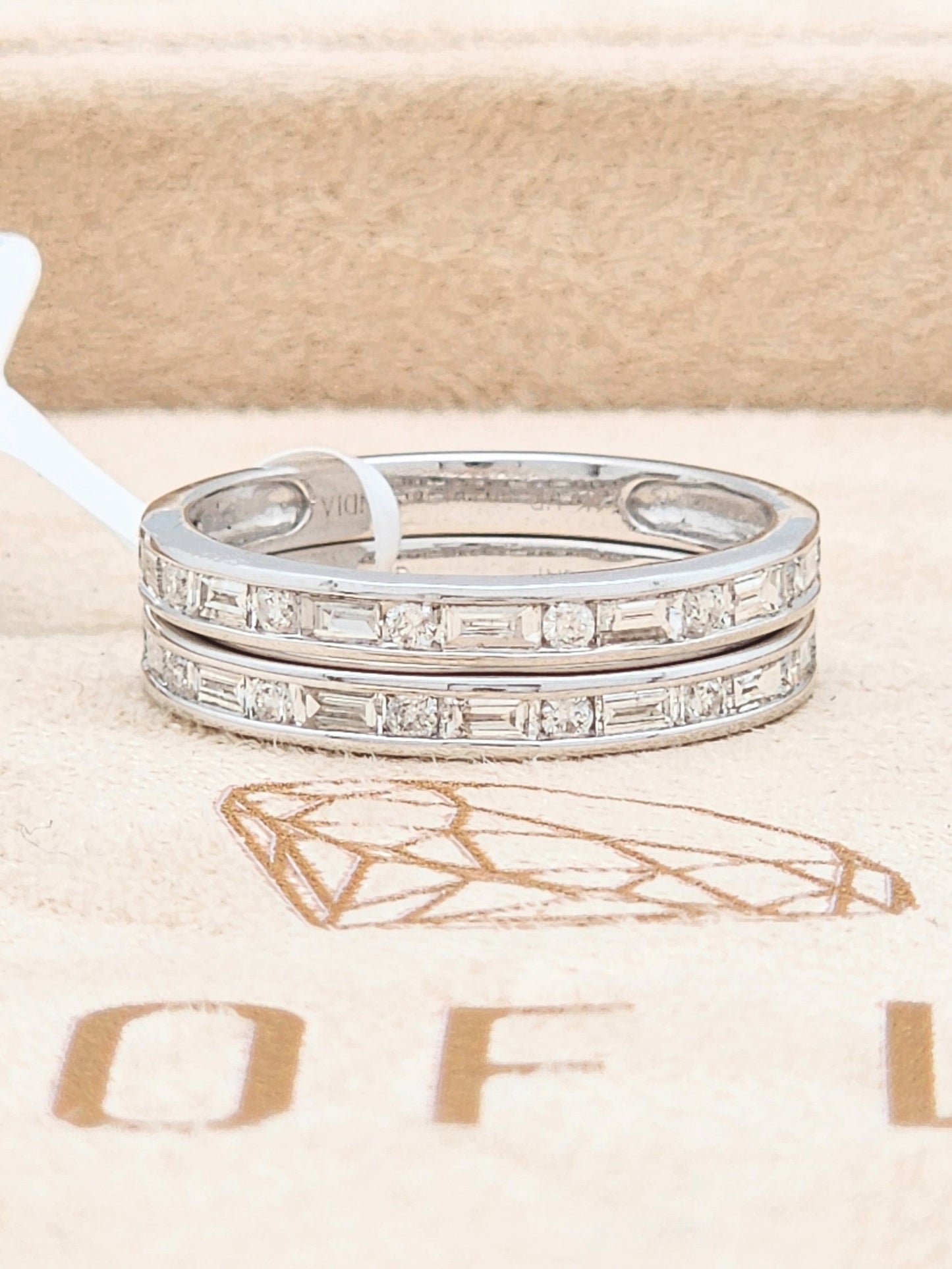 0.66 Carat Stackable Diamond Band Set in 14KWG ~ Size 7