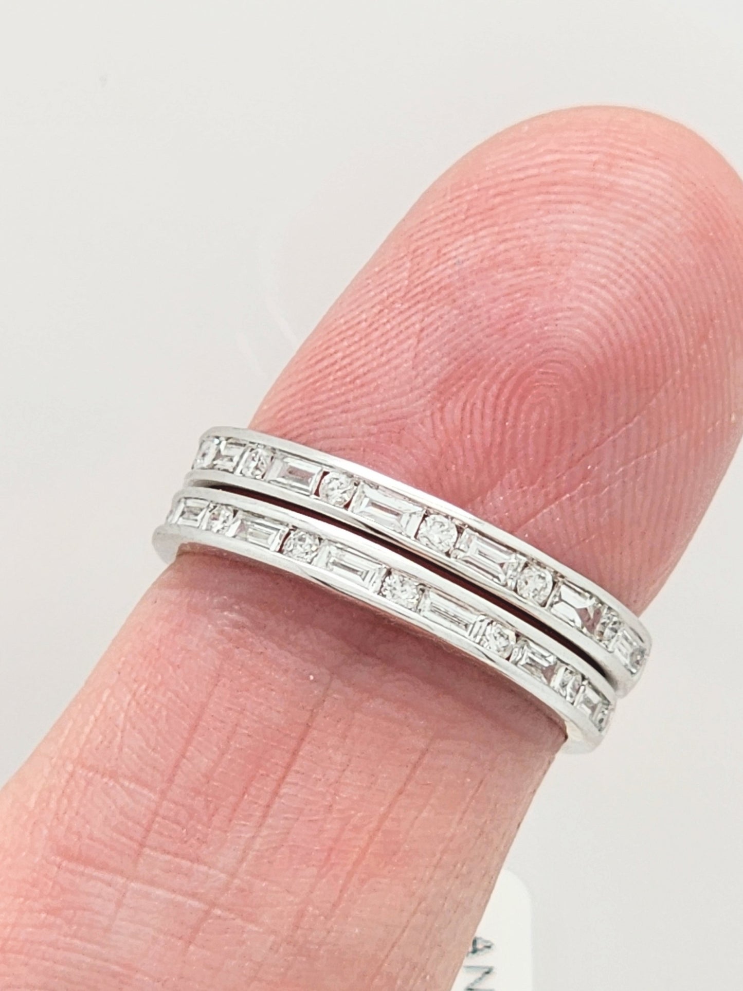 0.66 Carat Stackable Diamond Band Set in 14KWG ~ Size 7