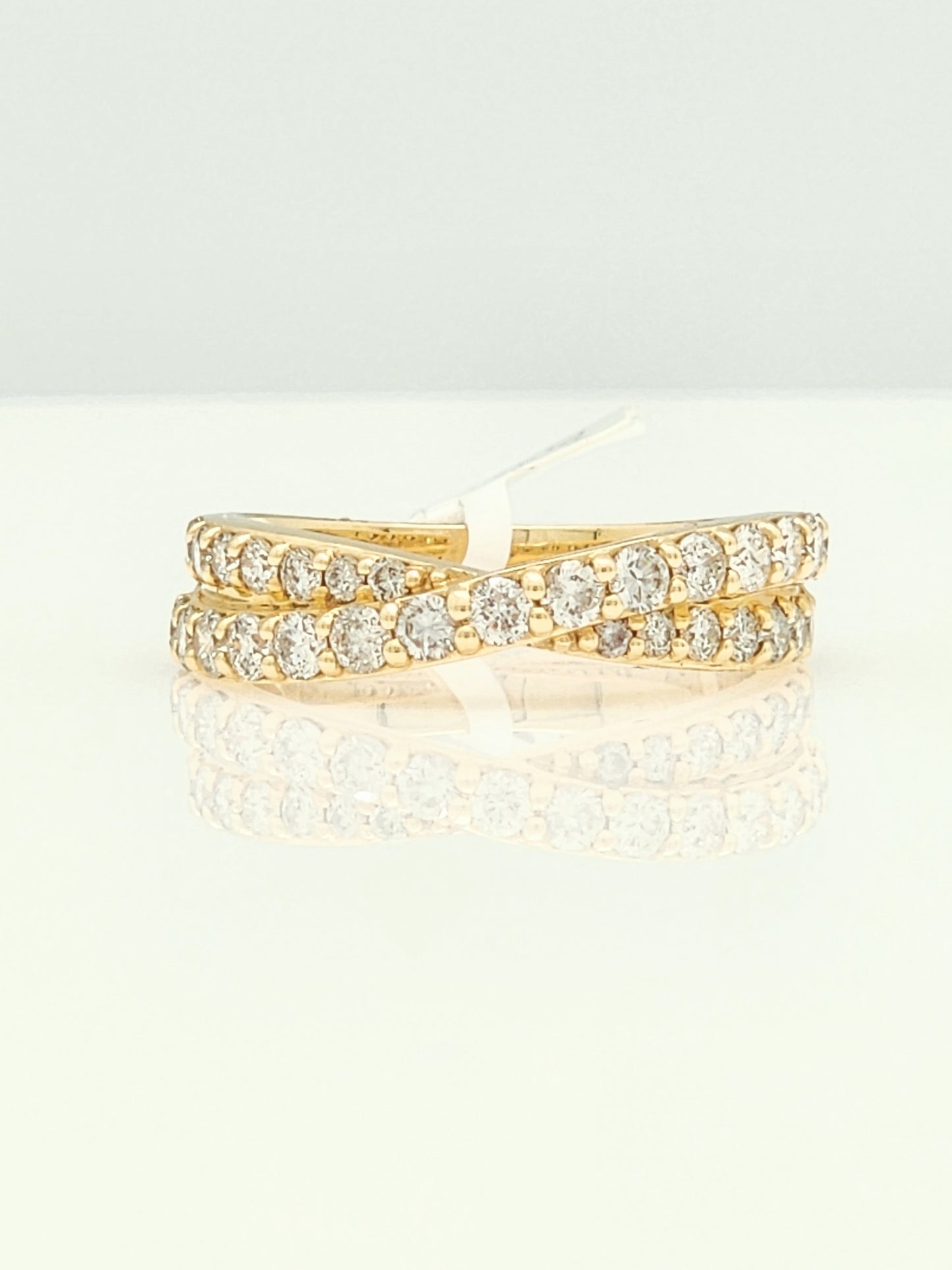 1.00 CARAT CROSSOVER DIAMOND BAND IN 14KYG!!!