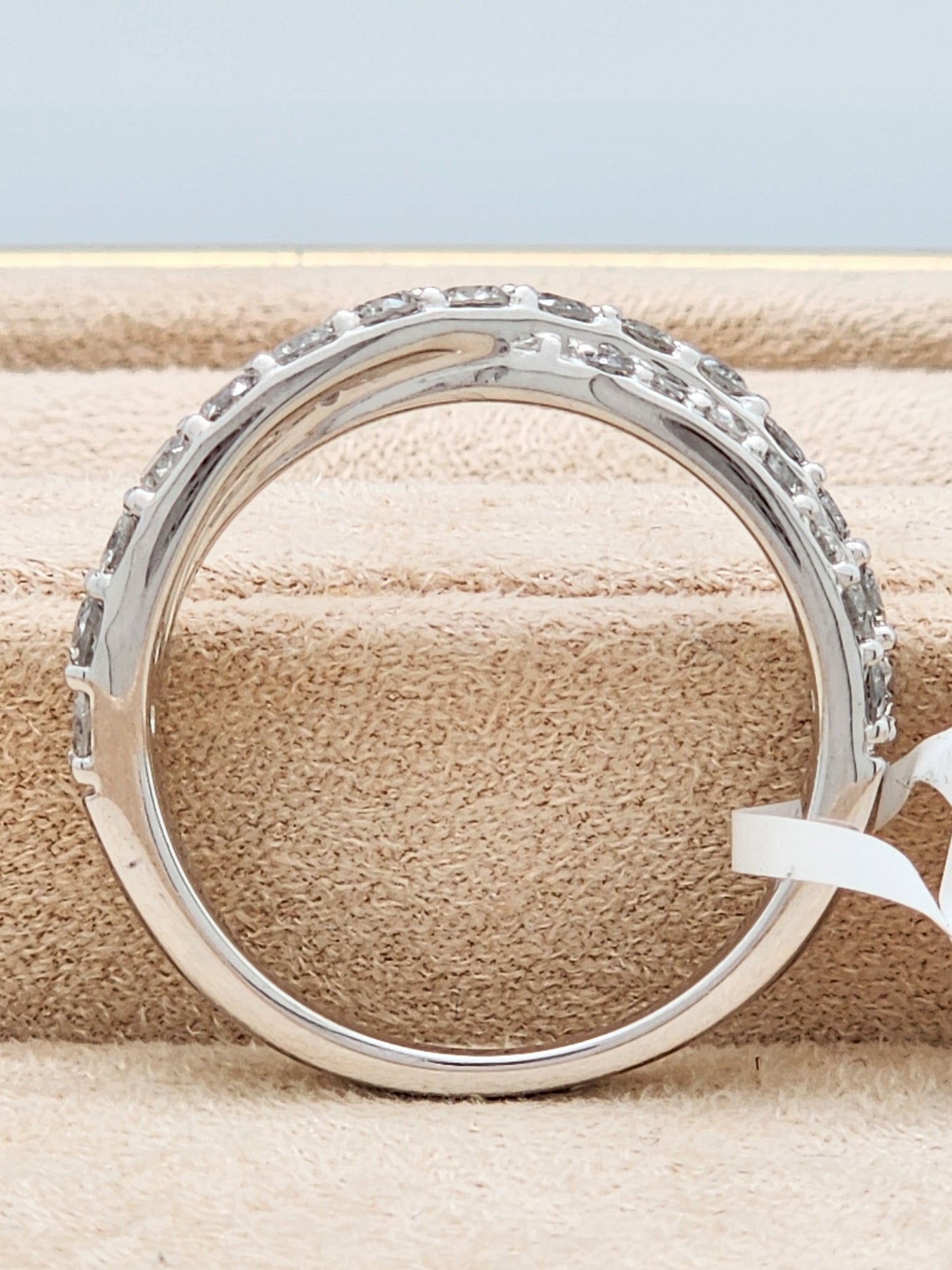1.00 CARAT CROSSOVER DIAMOND BAND IN 14KWG!!!