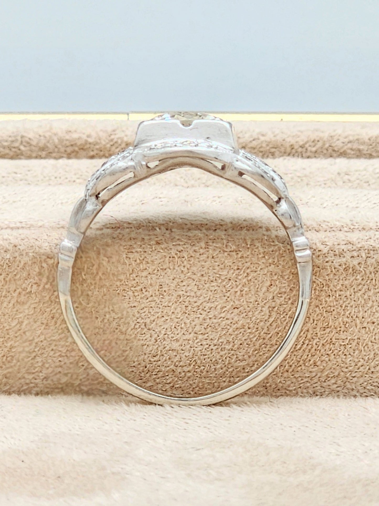 Check Out this Amazing Estate Diamond Engagement Ring in Platinum!!!! .92 Carat Center European Cut Diamond!!!