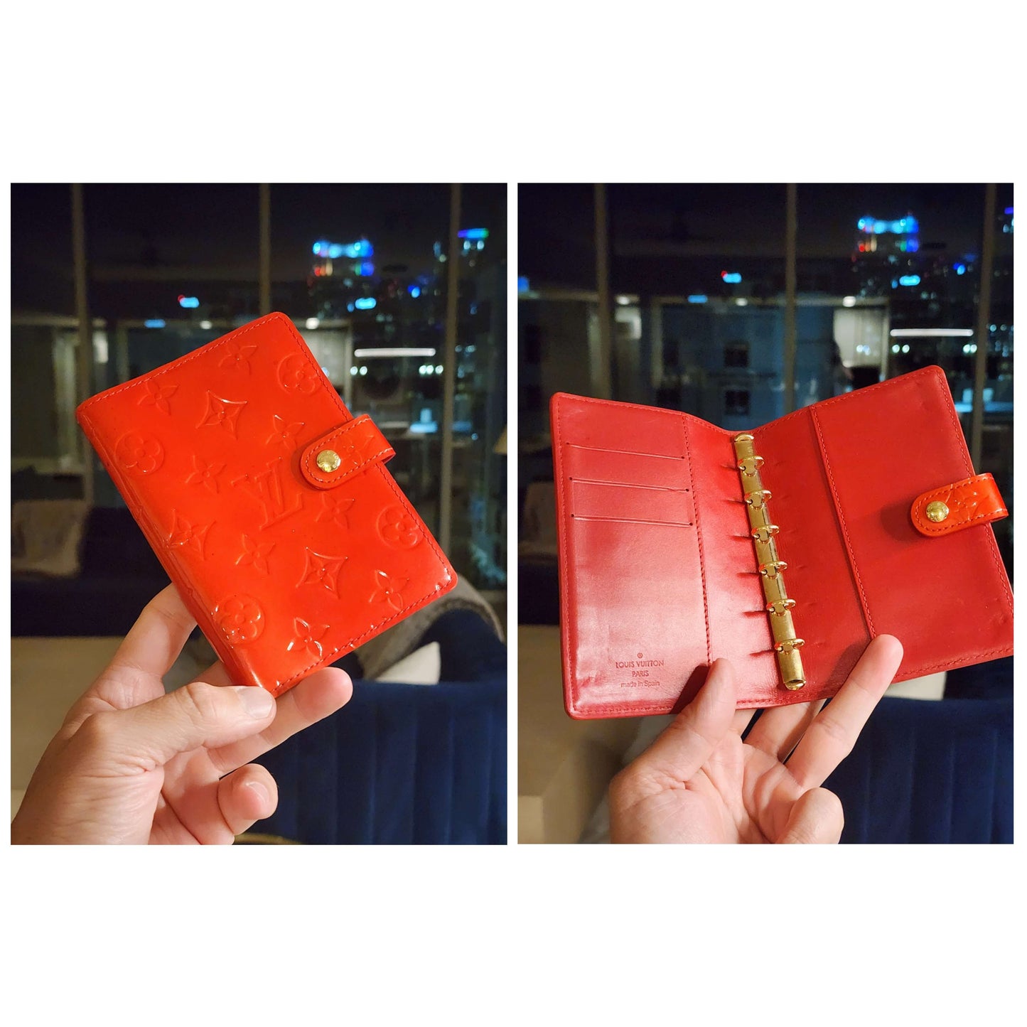 LOUIS VUITTON
Monogram Agenda in Red Vernis Leather