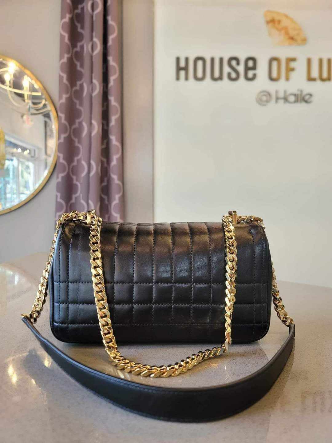 BURBERRY Small Lola Quilted Black Leather Shoulder/Crossbody Bag - Retail: $2,150