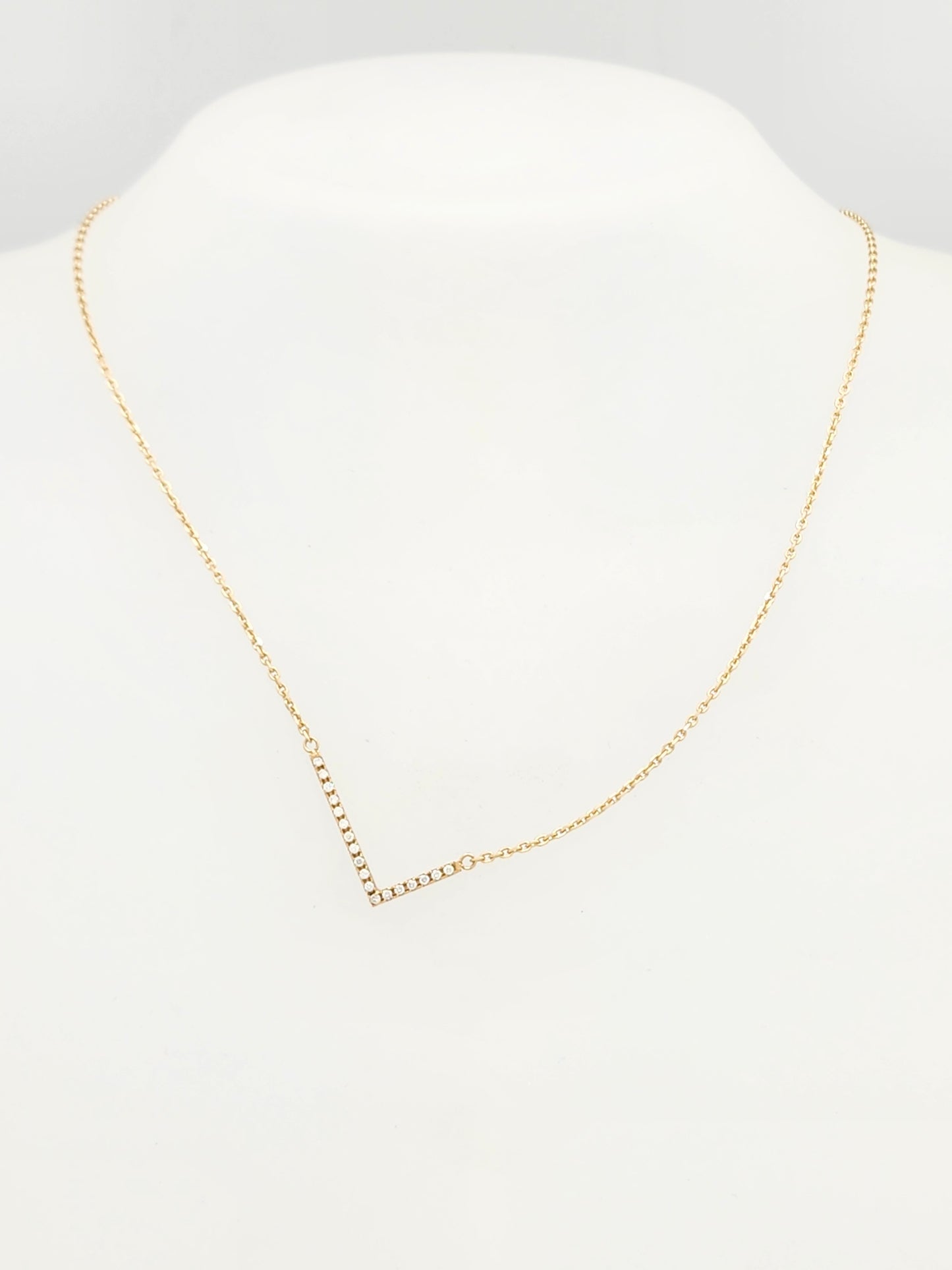 Custom Diamond "L" Letter Necklace in 14KYG!!