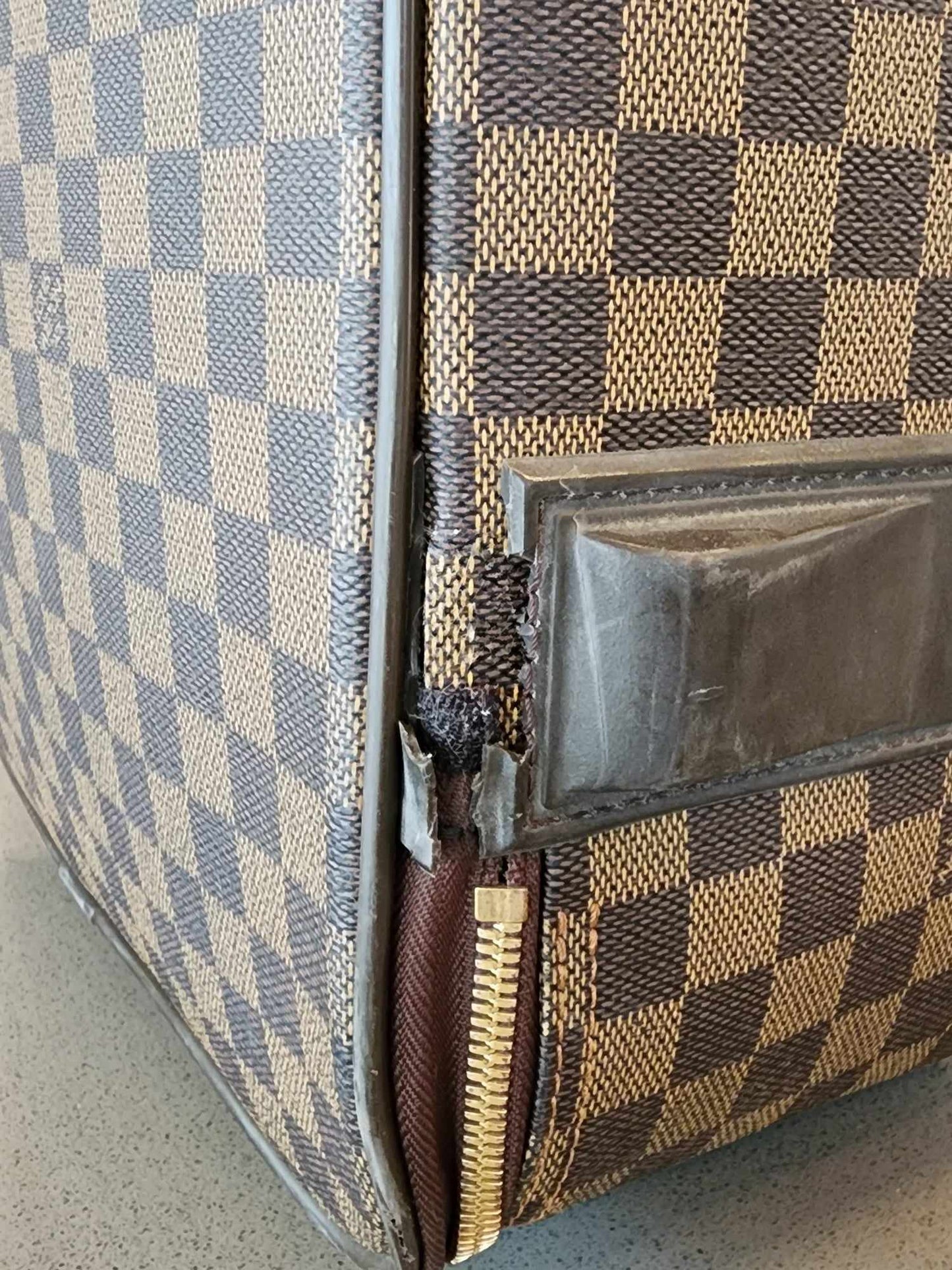 LOUIS VUITTON Damier Ebene Pegase 55 Travel Suitcase (Beautiful Bag but has Wear from Travel - Please See Pics)