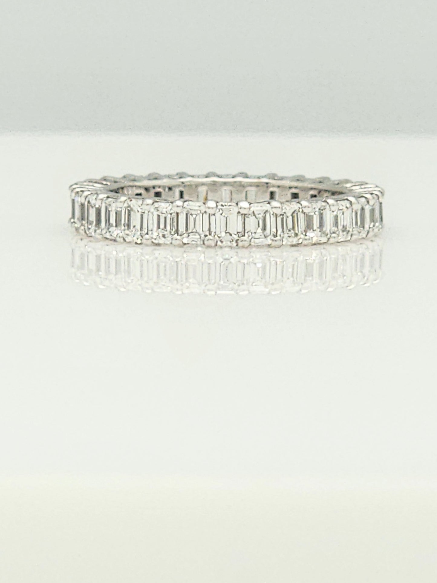 3.00 Carat Emerald Cut Diamond Eternity Band in 14KWG!!