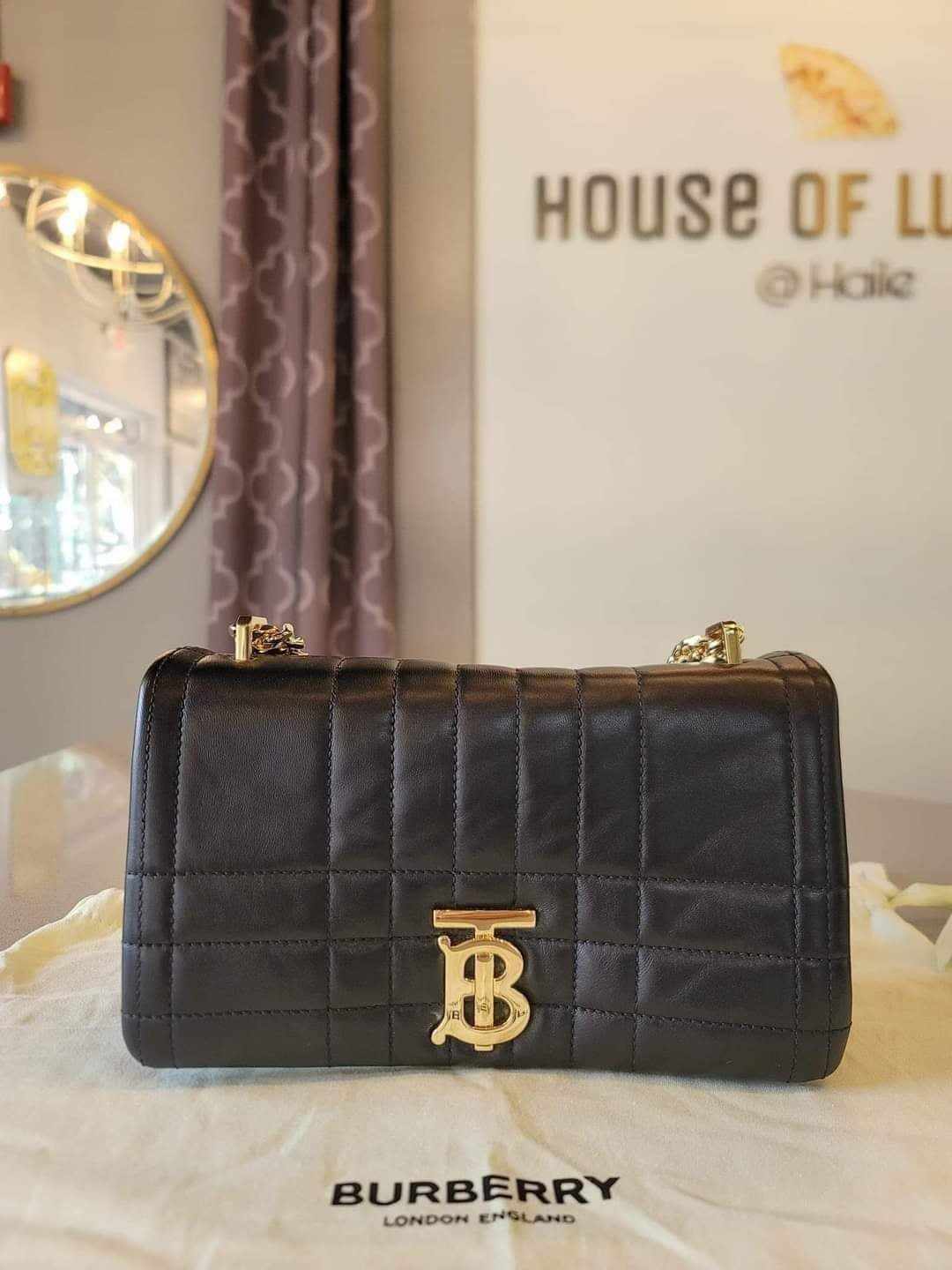 BURBERRY Small Lola Quilted Black Leather Shoulder/Crossbody Bag - Retail: $2,150