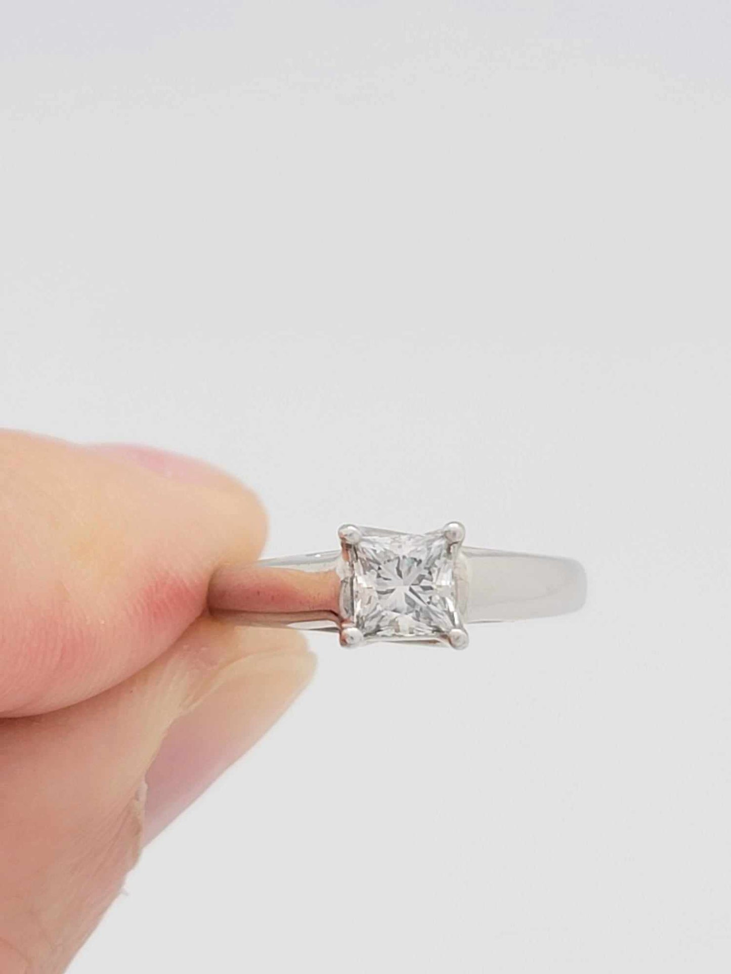 .70 Carat Tolkowski Ideal Princess Cut Diamond Engagement Ring in 14KWG & Platinum