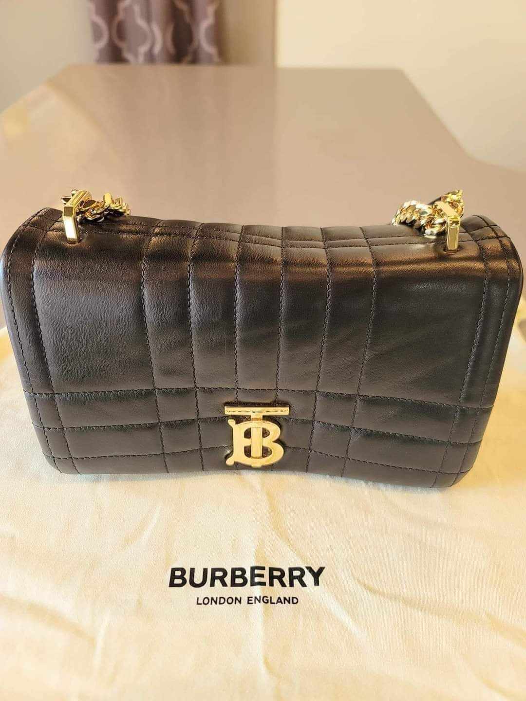BURBERRY Small Lola Quilted Black Leather Shoulder/Crossbody Bag - Retail: $2,150