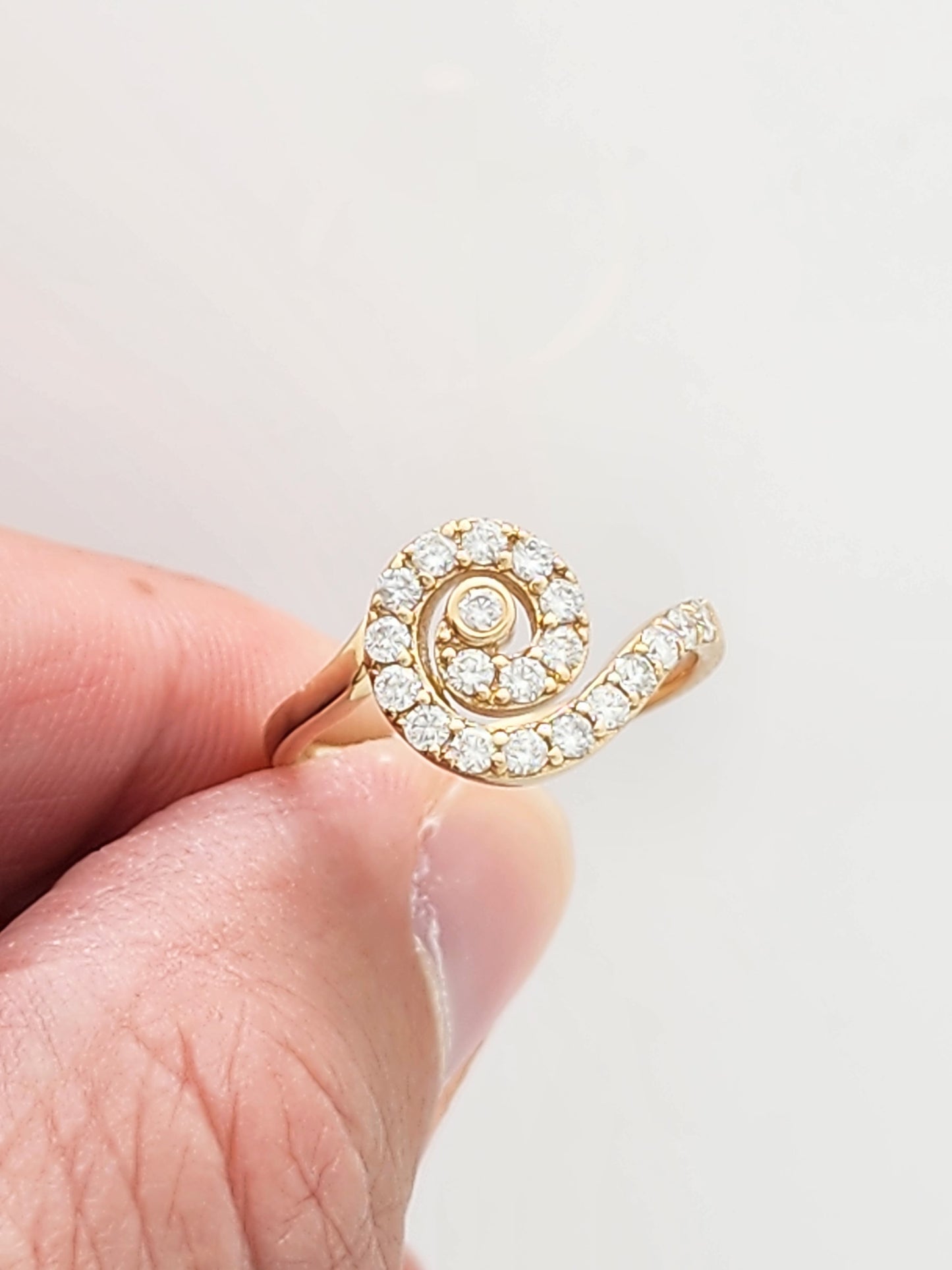 .54 Carat Diamond Fashion Swirl Ring in 14K