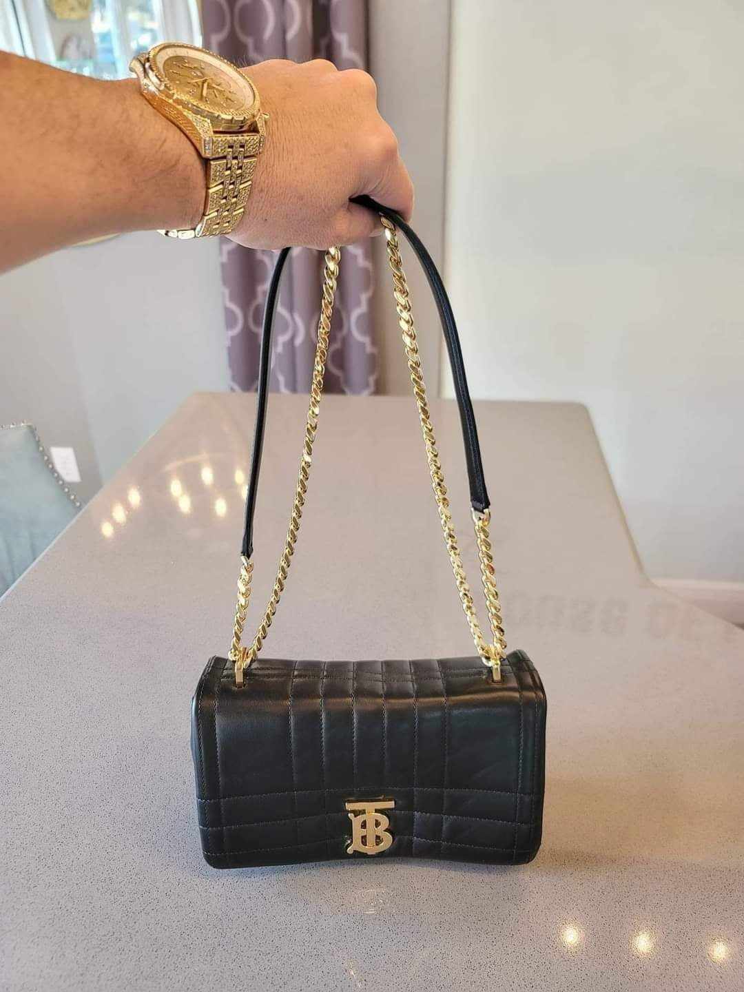 BURBERRY Small Lola Quilted Black Leather Shoulder/Crossbody Bag - Retail: $2,150