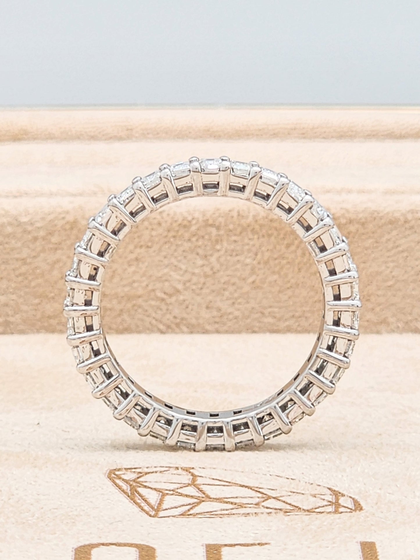 3.00 Carat Emerald Cut Diamond Eternity Band in 14KWG!!
