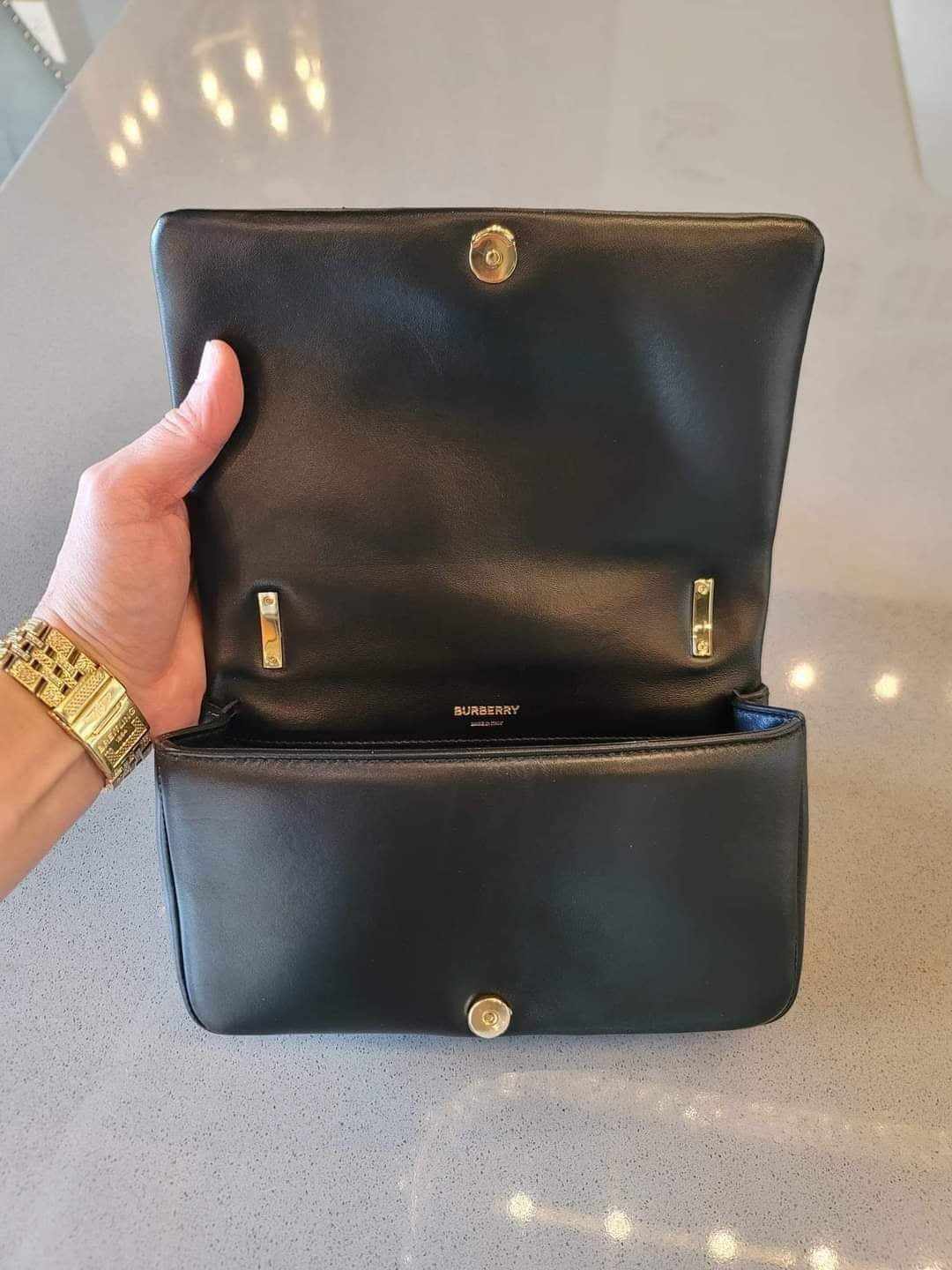 BURBERRY Small Lola Quilted Black Leather Shoulder/Crossbody Bag - Retail: $2,150