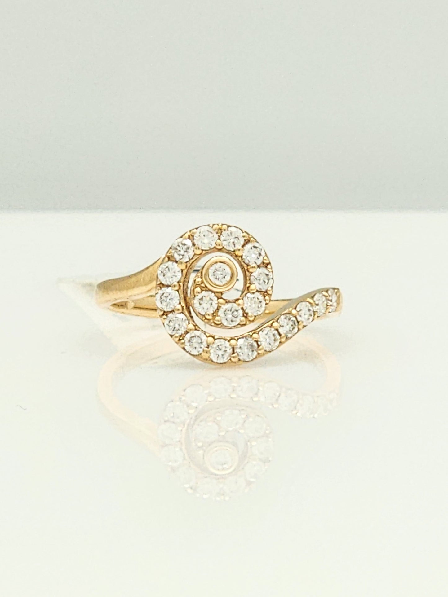 .54 Carat Diamond Fashion Swirl Ring in 14K