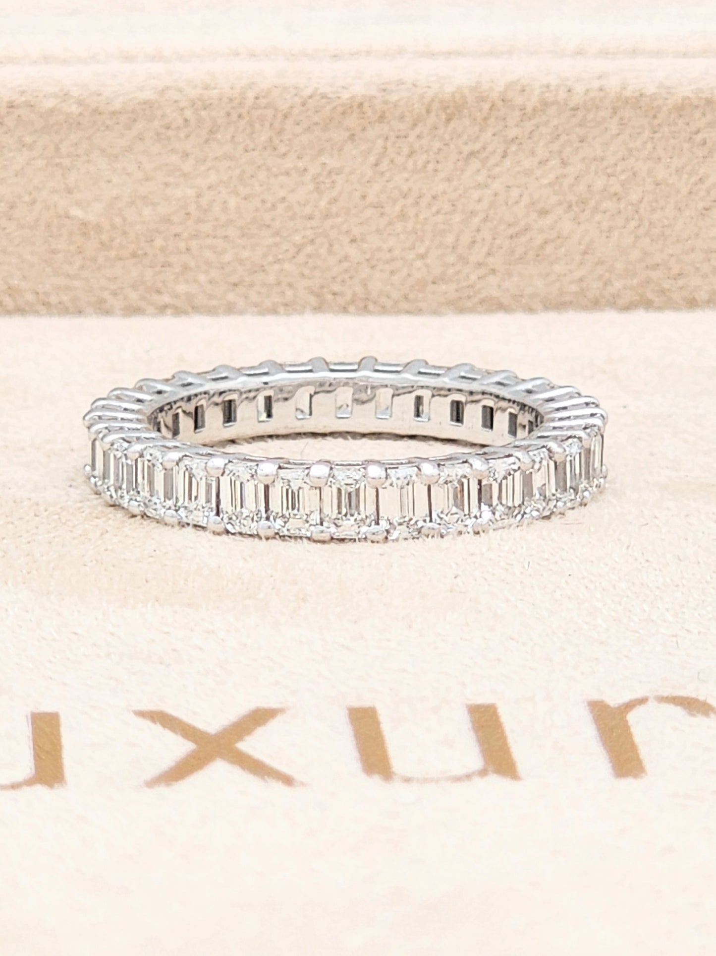 3.00 Carat Emerald Cut Diamond Eternity Band in 14KWG!!