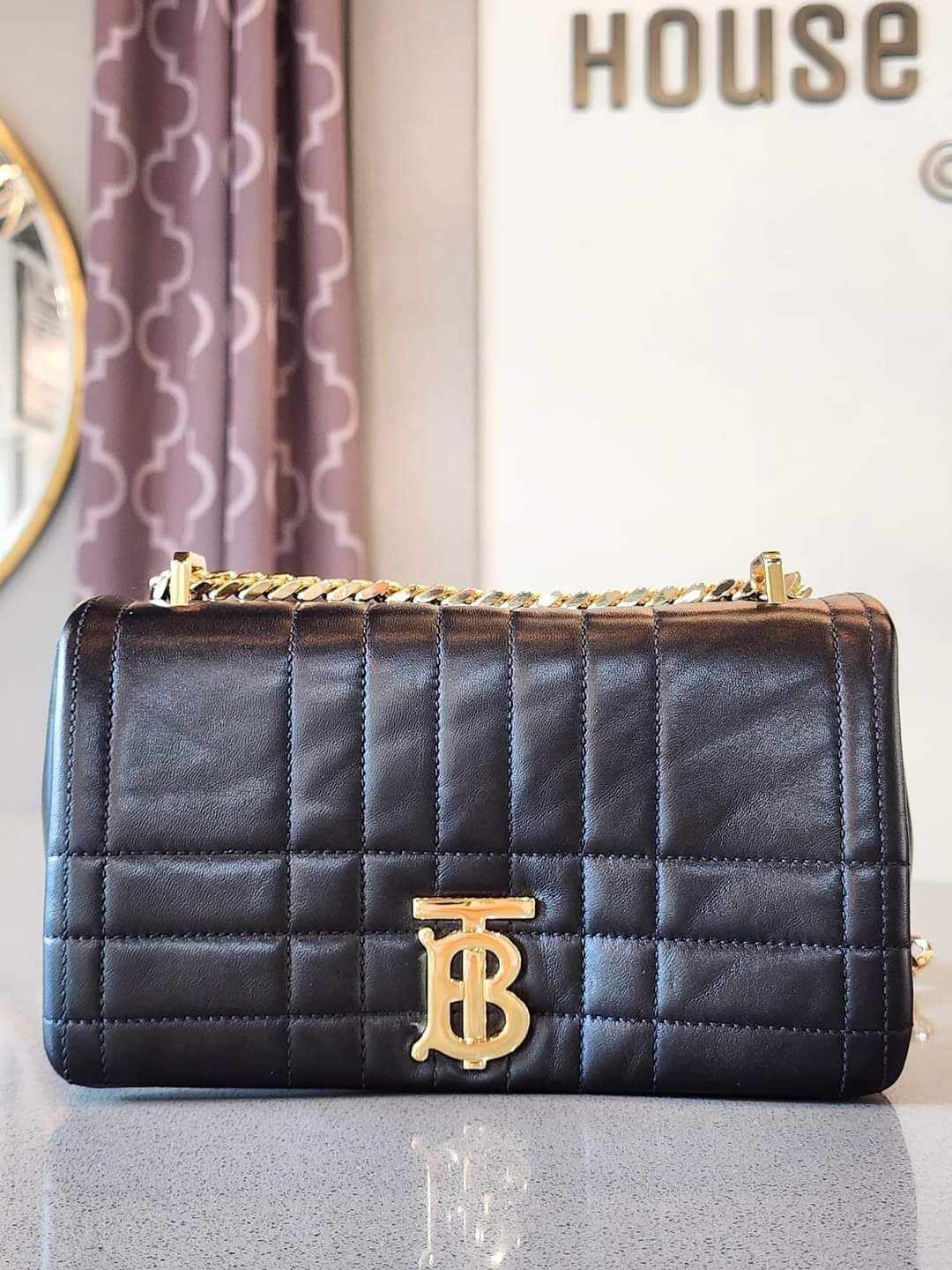 BURBERRY Small Lola Quilted Black Leather Shoulder/Crossbody Bag - Retail: $2,150