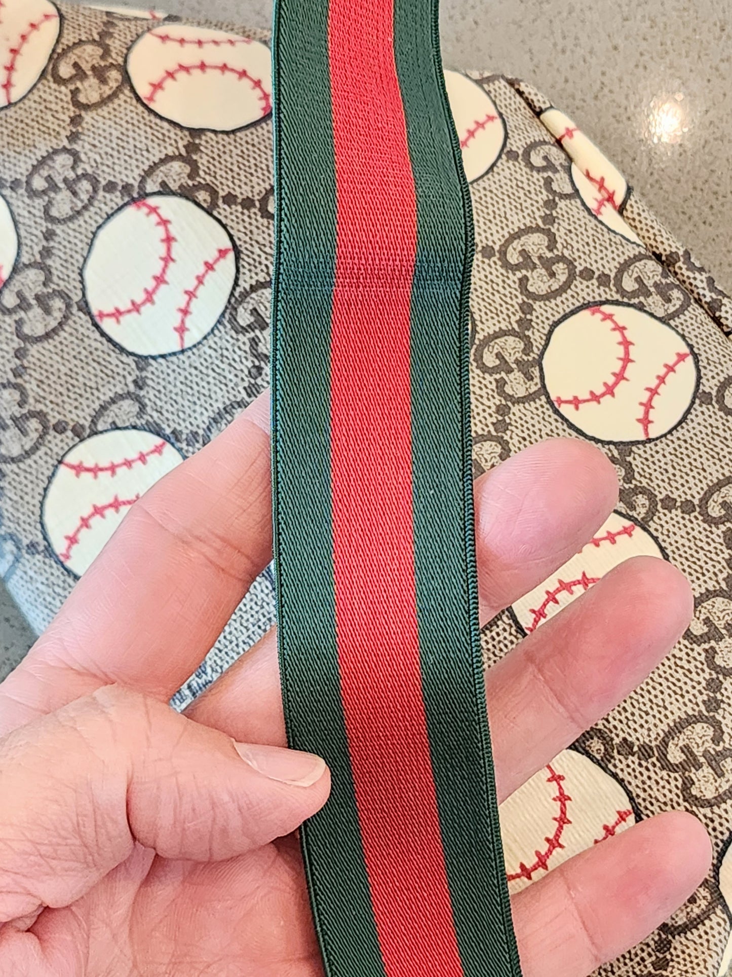 GUCCI GG Supreme Monogram Baseballs Web Children's/Women’s Belt Waist Bag