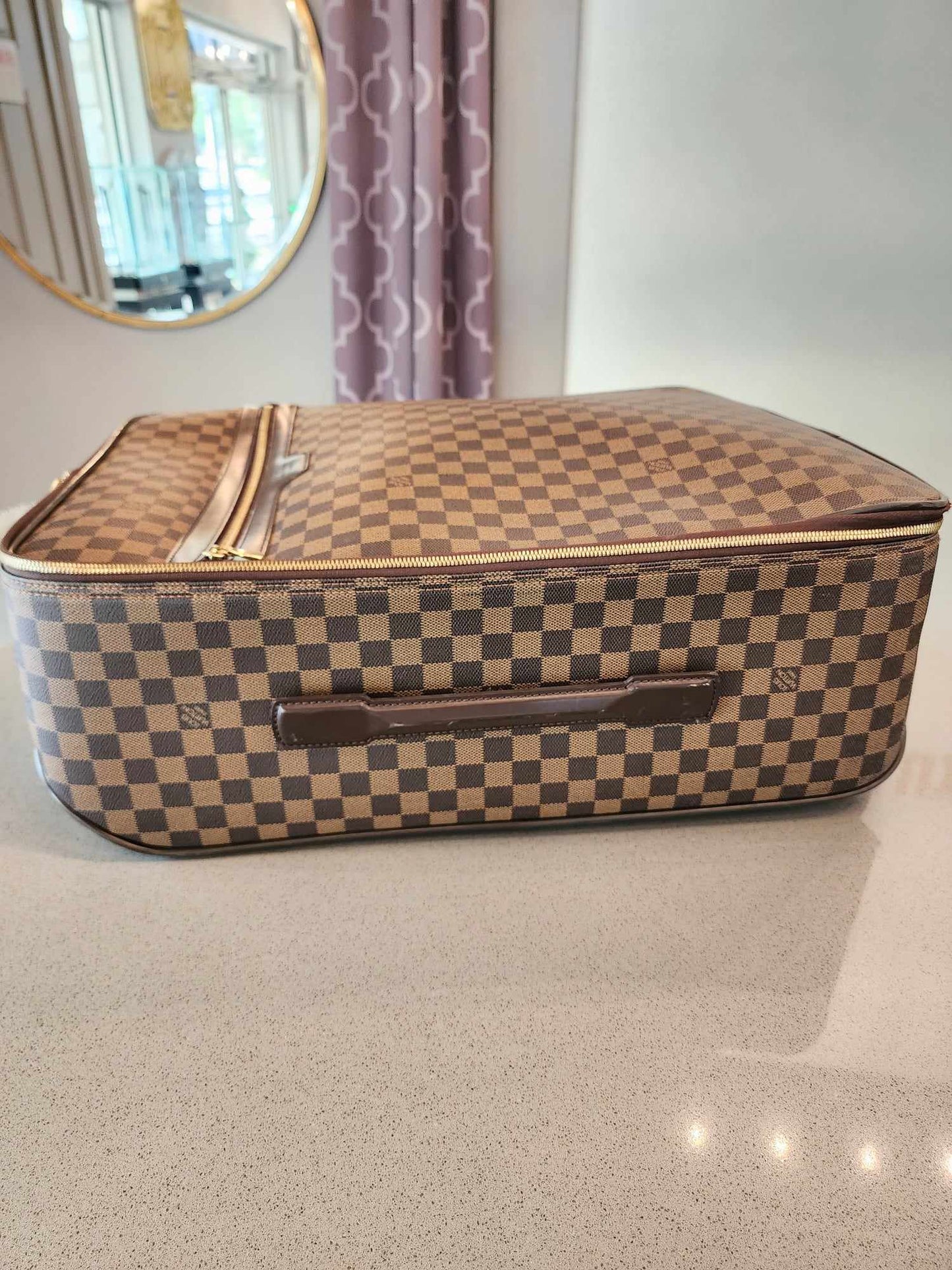 LOUIS VUITTON Damier Ebene Pegase 55 Travel Suitcase (Beautiful Bag but has Wear from Travel - Please See Pics)