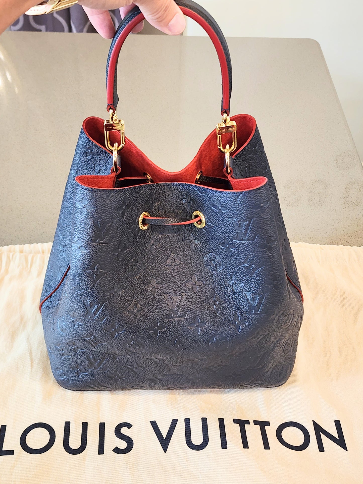 LOUIS VUITTON Empreinte Neonoe MM in Navy