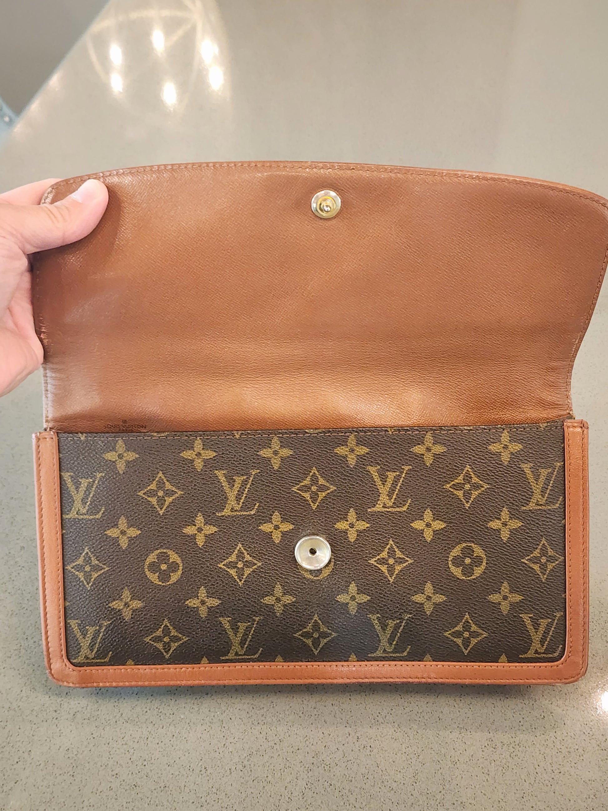 Authentic Louis Vuitton Pochette Dame Monogram Clutch Bag #16153