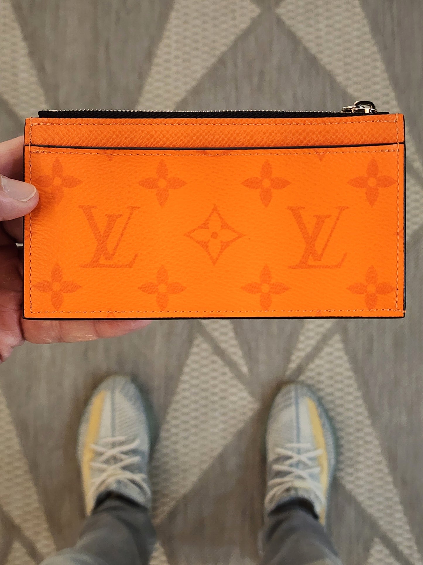 Louis Vuitton Volcano Orange Taiga Leather and Monogram Canvas