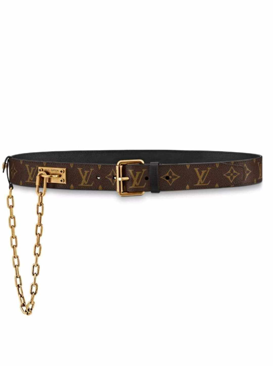 Louis Vuitton LV Padlock Bracelet Black Leather. Size 17