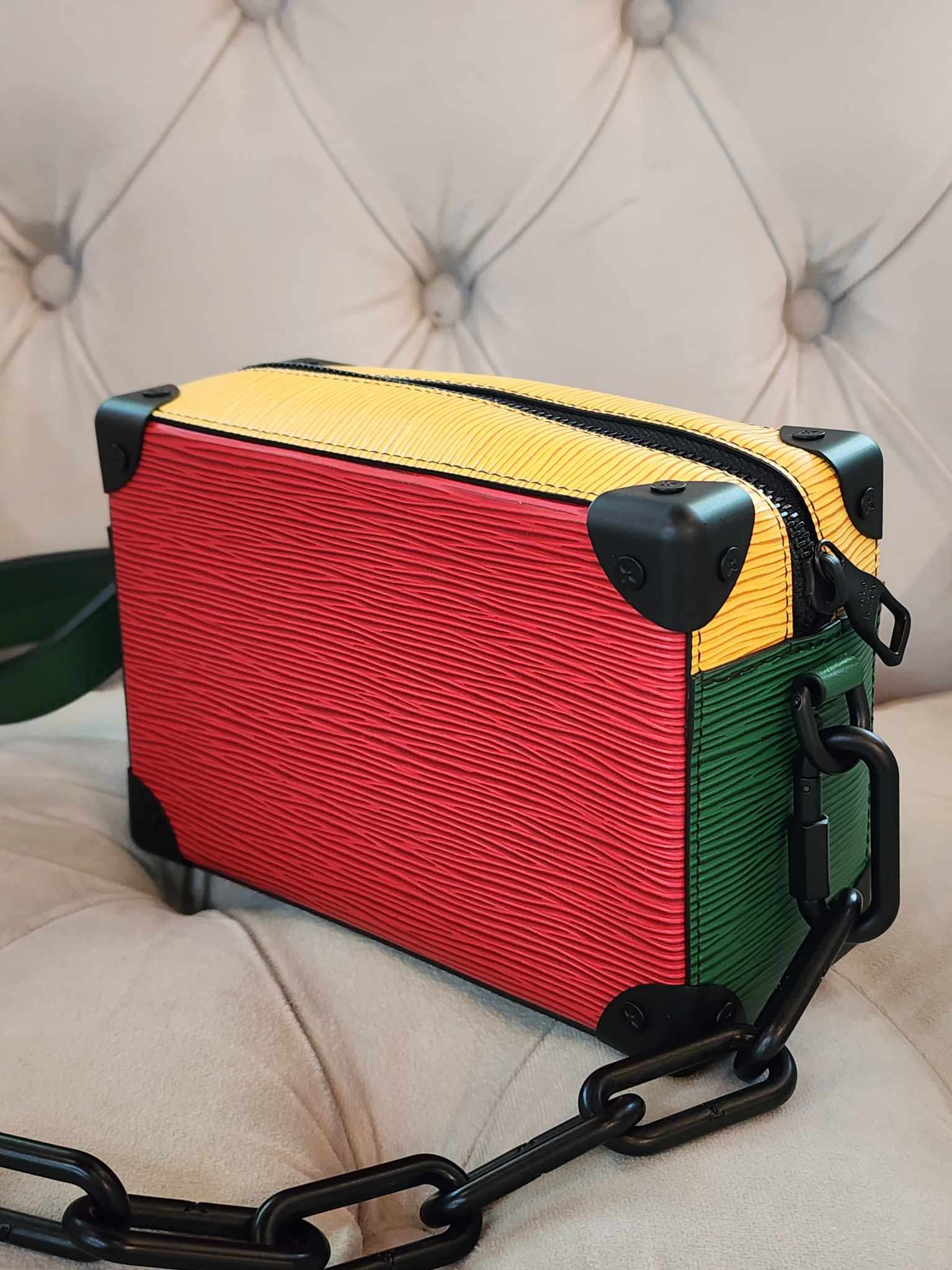 Louis Vuitton Soft Trunk Bag Colorblock Epi Leather Mini at 1stDibs  louis  vuitton color block bag, lv trunk bags, strap drop measurement