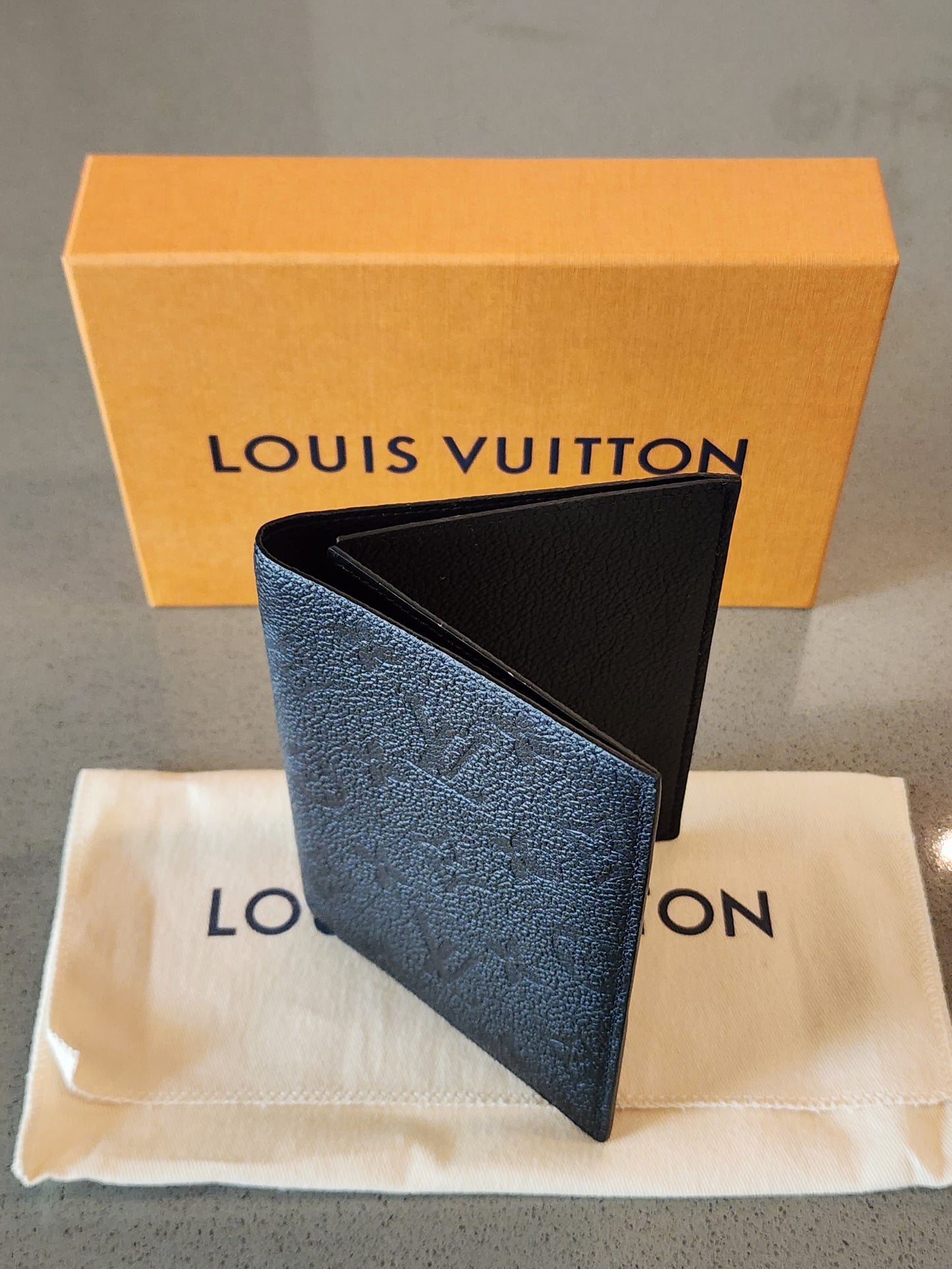 Louis Vuitton Black Monogram Empreinte Passport Cover, myGemma, QA