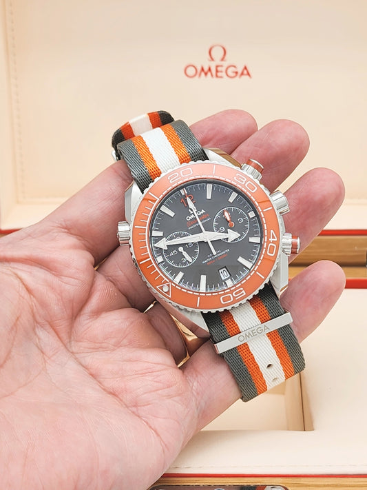 OMEGA Seamaster Planet Ocean 600m Co-Axial Master Chronometer Chronograph 45.5mm Watch COMPLETE SET Retail: $8,800