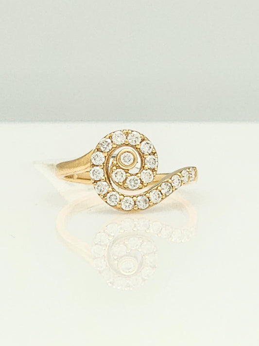 .54 Carat Diamond Fashion Swirl Ring in 14K