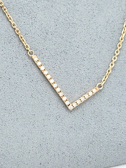 Custom Diamond "L" Letter Necklace in 14KYG!!